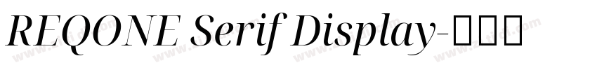 REQONE Serif Display字体转换